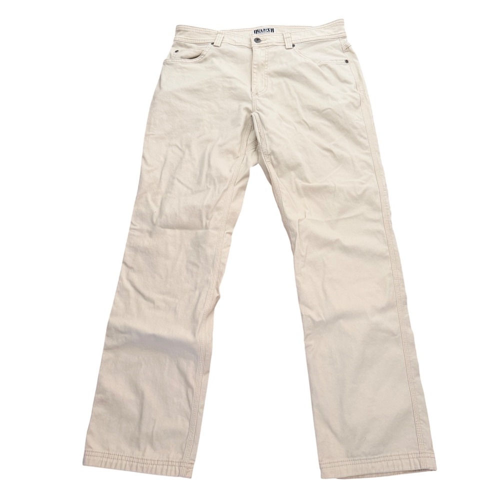 Duluth Trading Co DuluthFlex Fire Hose Pants Mens 34x32 Tan Khaki Cabincore